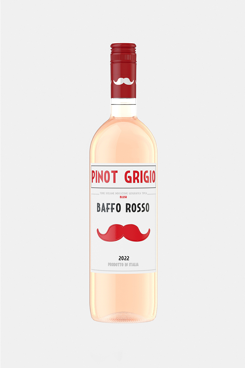 Вино Баффо Россо Пино Гриджио Блаш, IGT, розовое, сухое, 0.75л