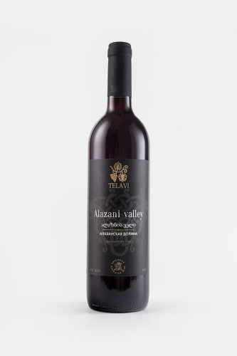 Вино Телави Алазанская долина, красное, полусладкое, 0.75л
