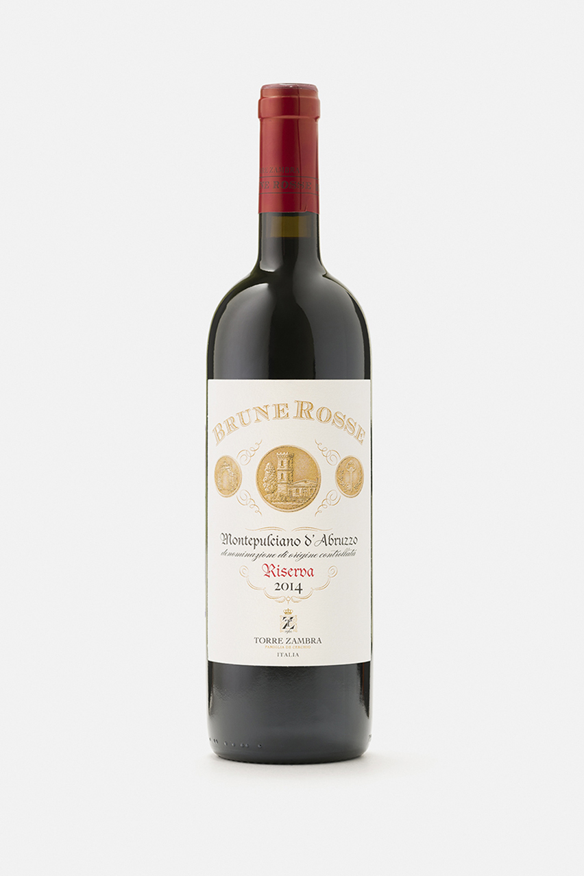 Вино Бруне Россе Монтепульчано д'Абруццо Ризерва, DOC, красное, сухое, 0.75л