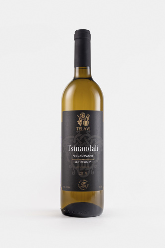 Вино Телави Цинандали, белое, сухое, 0.75л