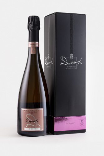 Шампанское Дево Д Розе выдержанное 5 лет, AOC, розовое, брют, в подарочной упаковке, 0.75л